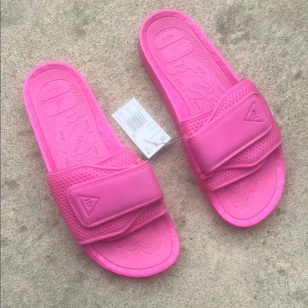 Adidas x Pharrell Williams Chanceletas HU Men's Pink Slip on Slides Size 11 NWT
